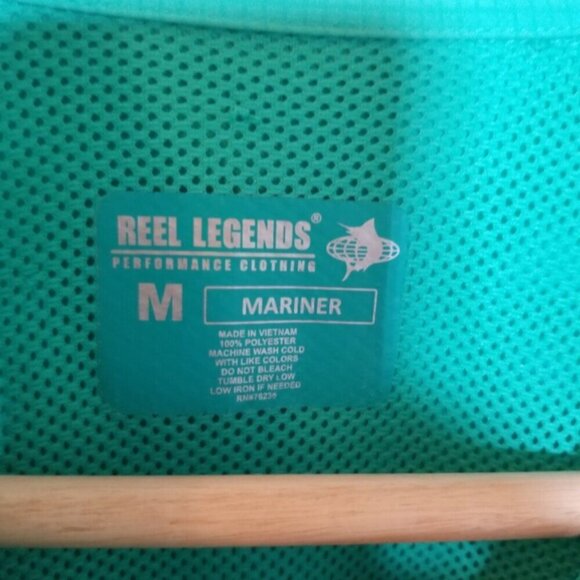 Reel Legends Fishing Shirt Men's Medium Mariner Button Up Short Sleeve Vented - Picture 4 of 7